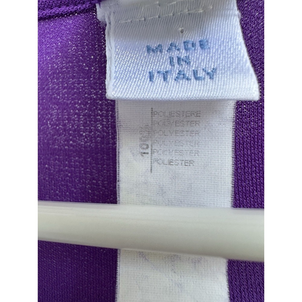 Vintage Malizia by La Perla Purple V-Neck Sheath Dress Italy Size 44 (US 8/10) - Picture 3 of 4
